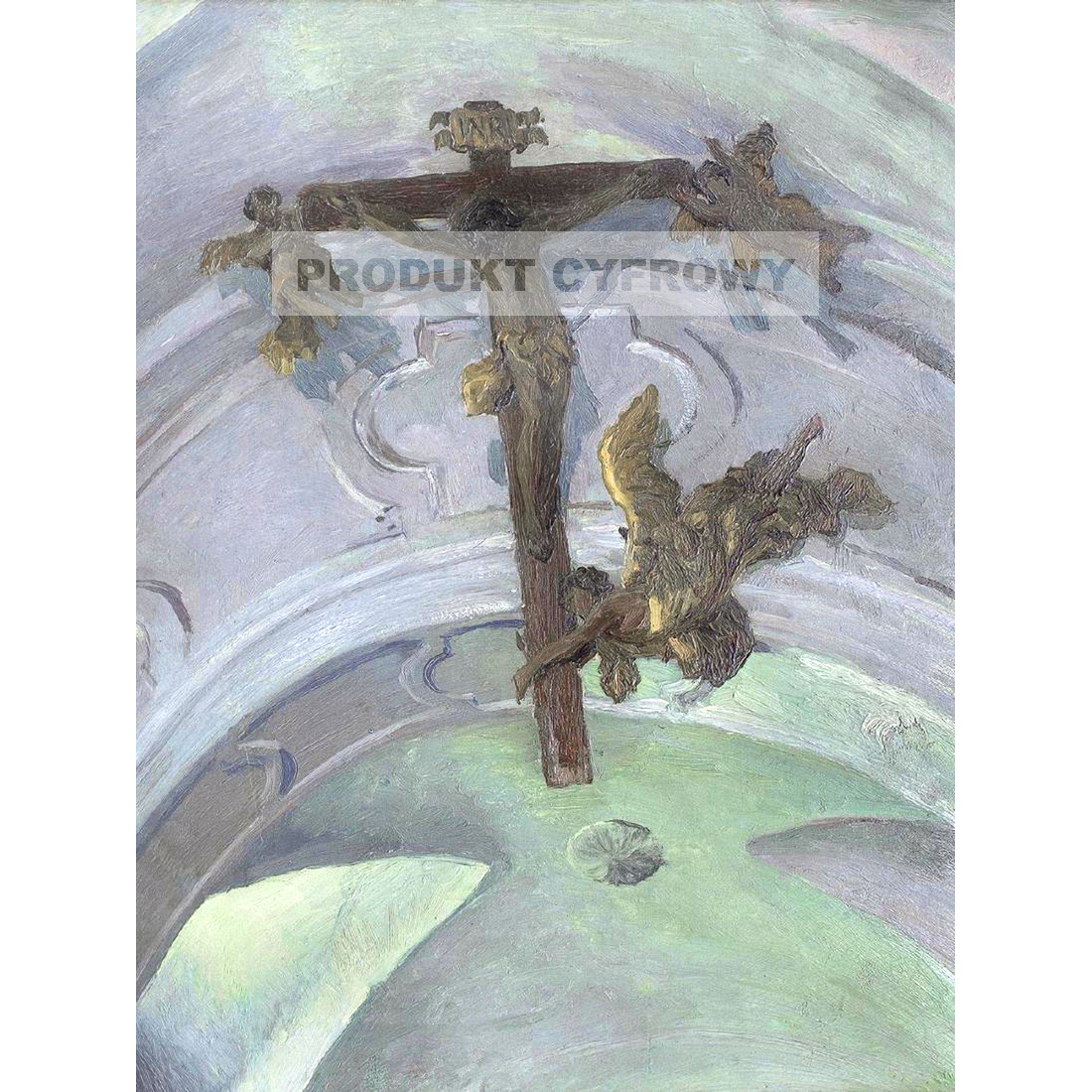 Ferdynand Ruszczyc Krzyż pod sklepieniem kościoła w Tyńcu — produkt cyfrowy do pobrania