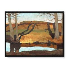 Ferdynand Ruszczyc Pejzaż strumień 40×30