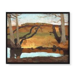 Ferdynand Ruszczyc Pejzaż strumień 50×40