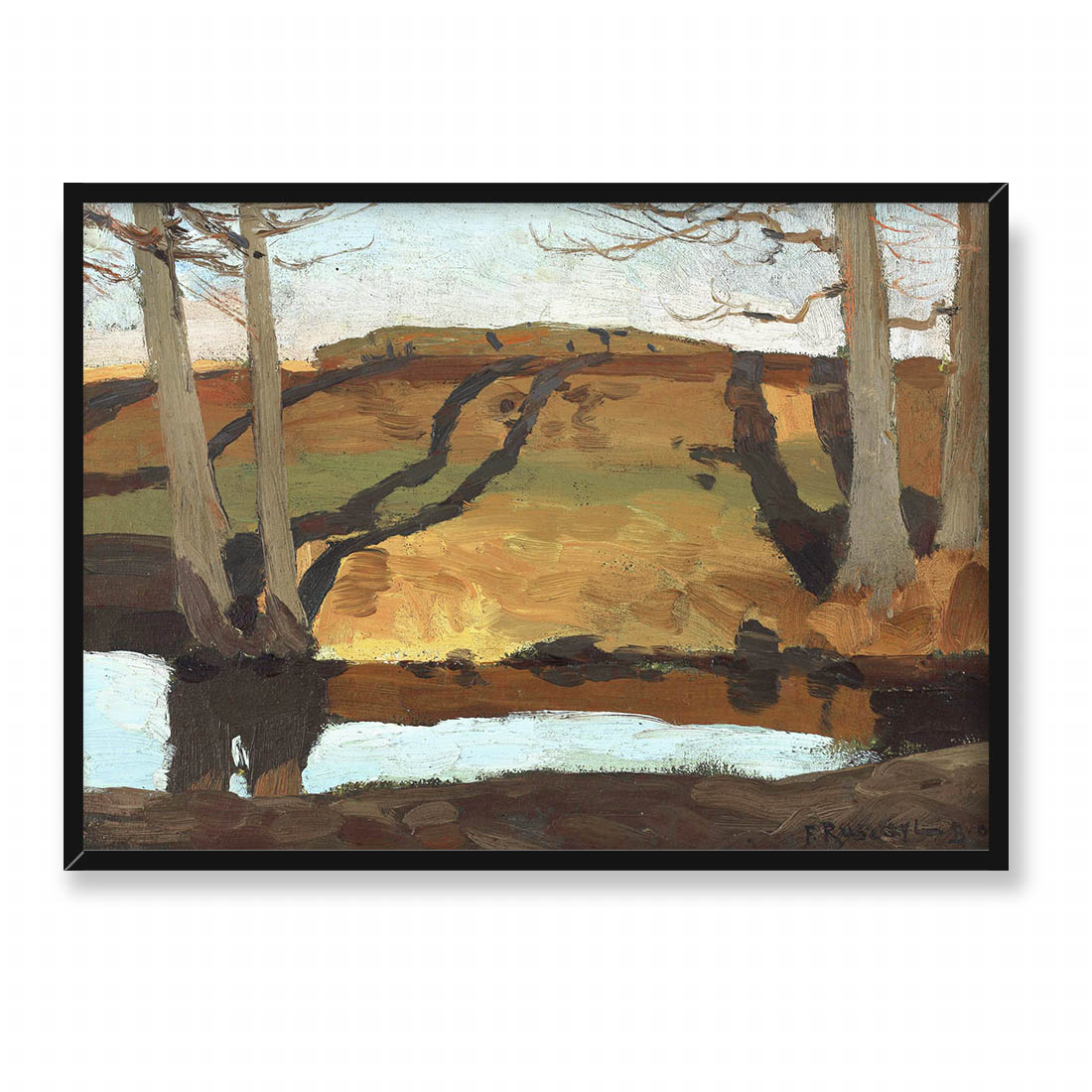 Ferdynand Ruszczyc Pejzaż strumień 70x50