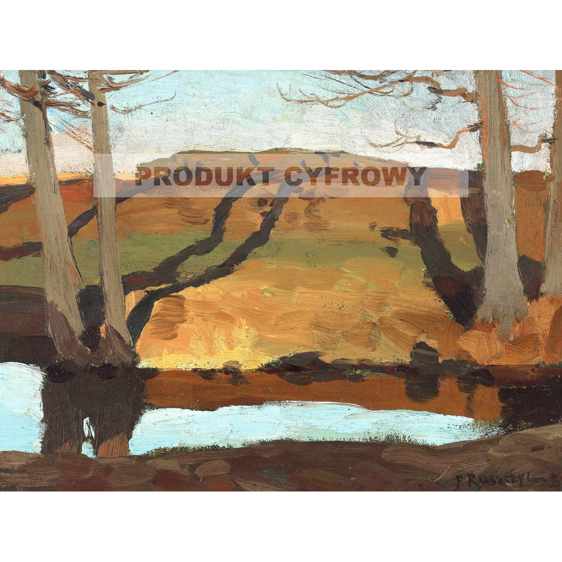 Ferdynand Ruszczyc Pejzaż strumień — produkt cyfrowy do pobrania