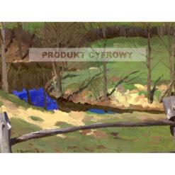Ferdynand Ruszczyc Pejzaż studium w Bohdanowie — produkt cyfrowy do pobrania