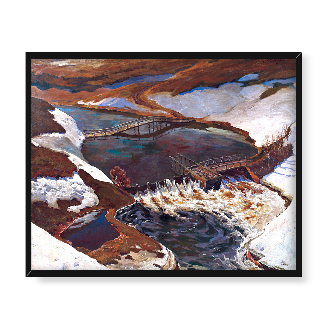 Ferdynand Ruszczyc Z brzegów Wilejki 50x40 w RAMIE