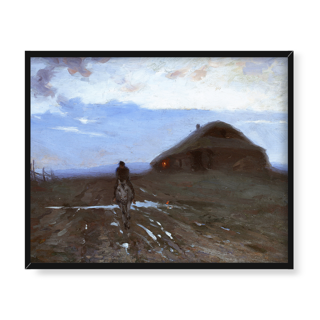 Ferdynand Ruszczyc Zajazd 50x40 w RAMIE