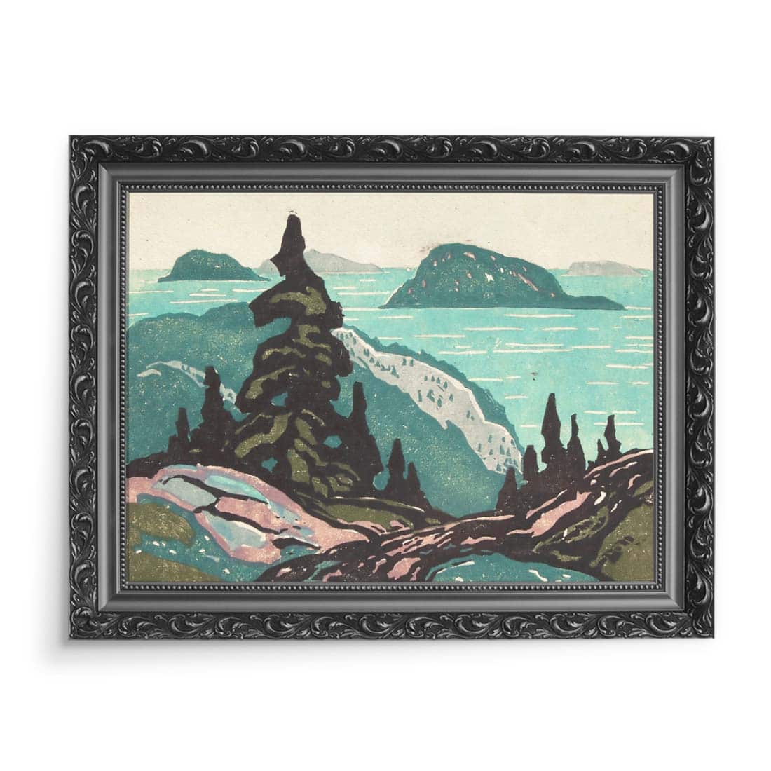 Franklin Carmichael Pejzaż znad jeziora Superior 70x50