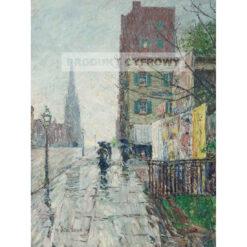Frederick Childe Hassam Deszczowy dzień — produkt cyfrowy do pobrania