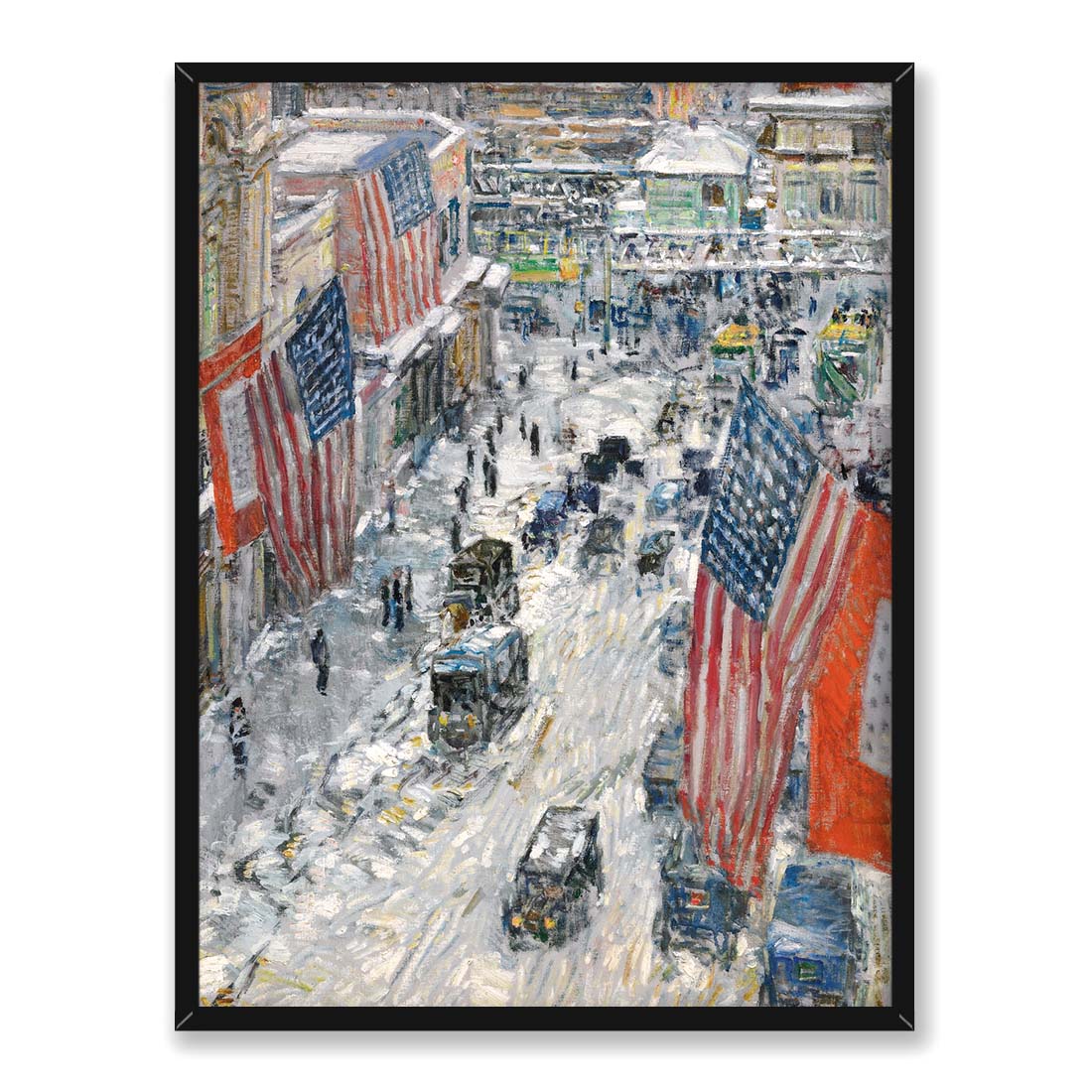 Frederick Childe Hassam Flagi na 57 ulicy zimą 30x40