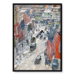 Frederick Childe Hassam Flagi na 57 ulicy zimą 50×70