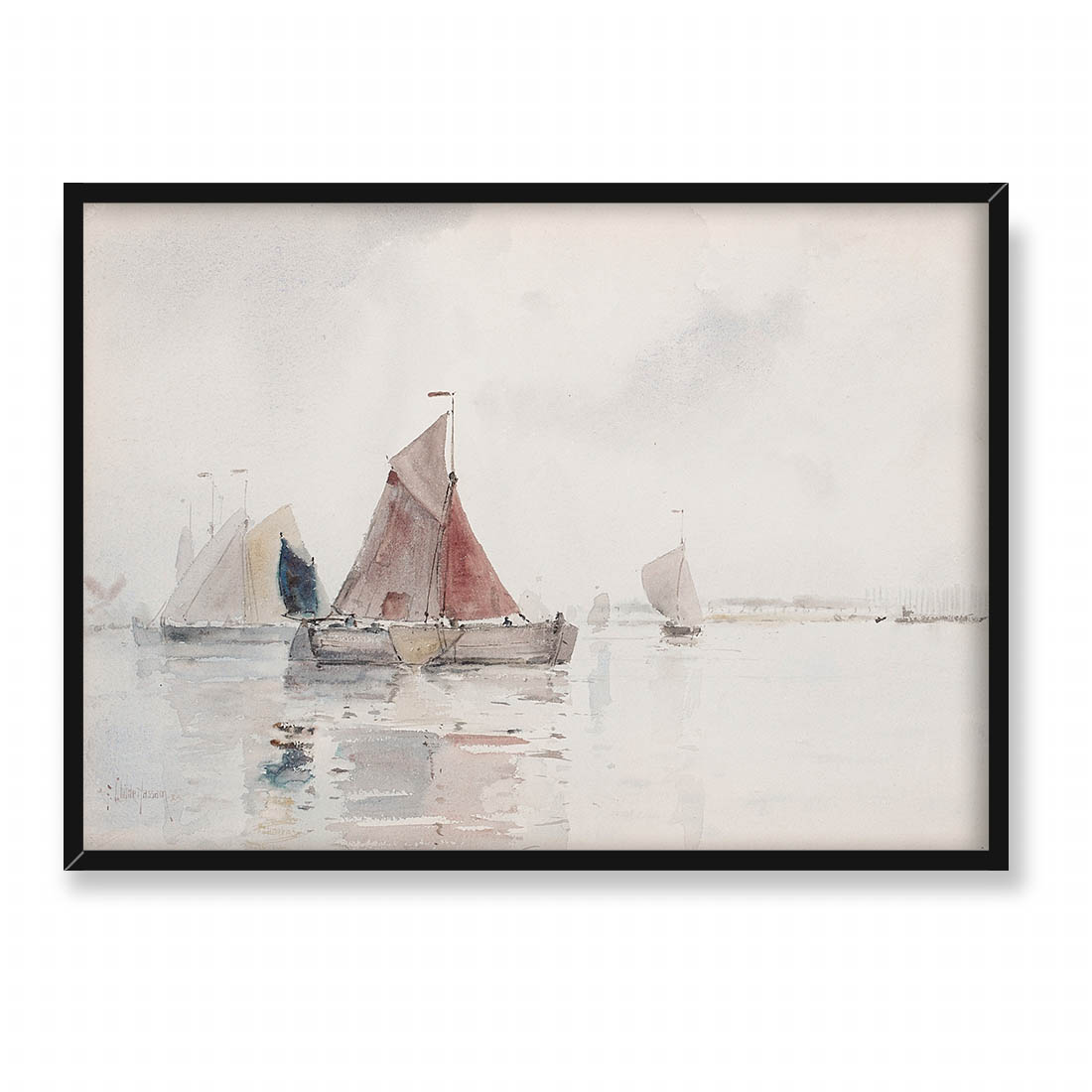 Frederick Childe Hassam Na skrzydłach wiatru Żeglowanie 70x50