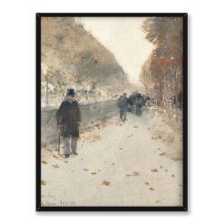 Frederick Childe Hassam Nabrzeże Luwru 30×40