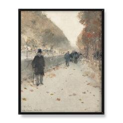 Frederick Childe Hassam Nabrzeże Luwru 40×50