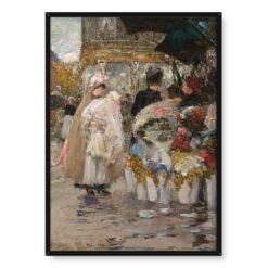 Frederick Childe Hassam Narożny sklep z kwiatami 50×70