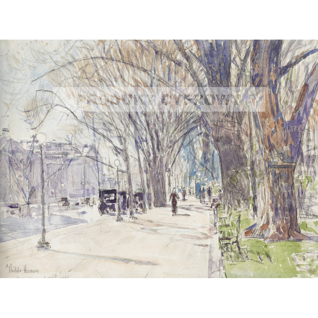 Frederick Childe Hassam Park Lafayette — produkt cyfrowy do pobrania
