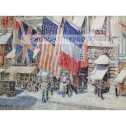 Frederick Childe Hassam Po drugiej stronie alei w czerwcowym słońcu — produkt cyfrowy do pobrania