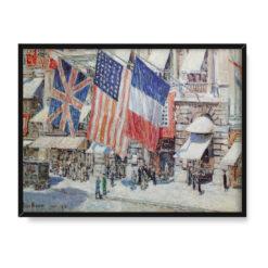 Frederick Childe Hassam Po drugiej stronie alei w czerwcowym słońcu 30×40