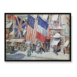 Frederick Childe Hassam Po drugiej stronie alei w czerwcowym słońcu 70×50