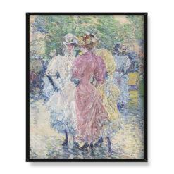 Frederick Childe Hassam Rozmowa na alei 40×50