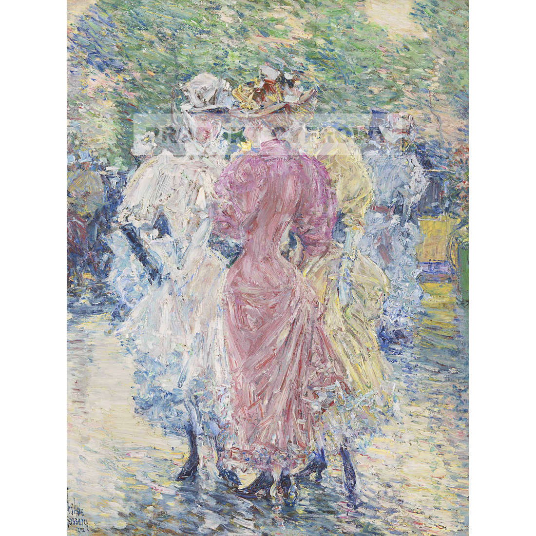 Frederick Childe Hassam Rozmowa na alei — produkt cyfrowy do pobrania