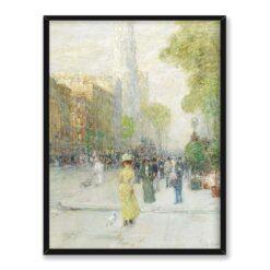 Frederick Childe Hassam Scena uliczna w Nowym Jorku 30×40