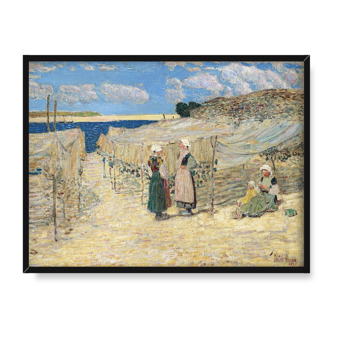 Frederick Childe Hassam Sieci rybackie Le Pouldu Bretania 30x40