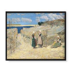 Frederick Childe Hassam Sieci rybackie Le Pouldu Bretania 50×40