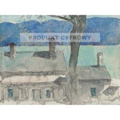 Frederick Childe Hassam Stary dom Newburgh Nowy Jork — produkt cyfrowy do pobrania