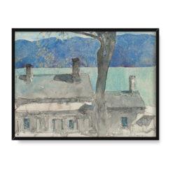 Frederick Childe Hassam Stary dom Newburgh Nowy Jork 30×40