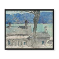 Frederick Childe Hassam Stary dom Newburgh Nowy Jork 50×40