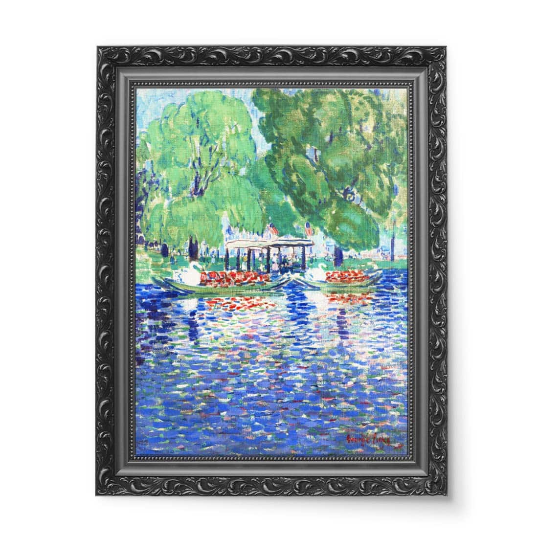 George Benjamin Luks Łabędzie wydruk na płótnie 50x70