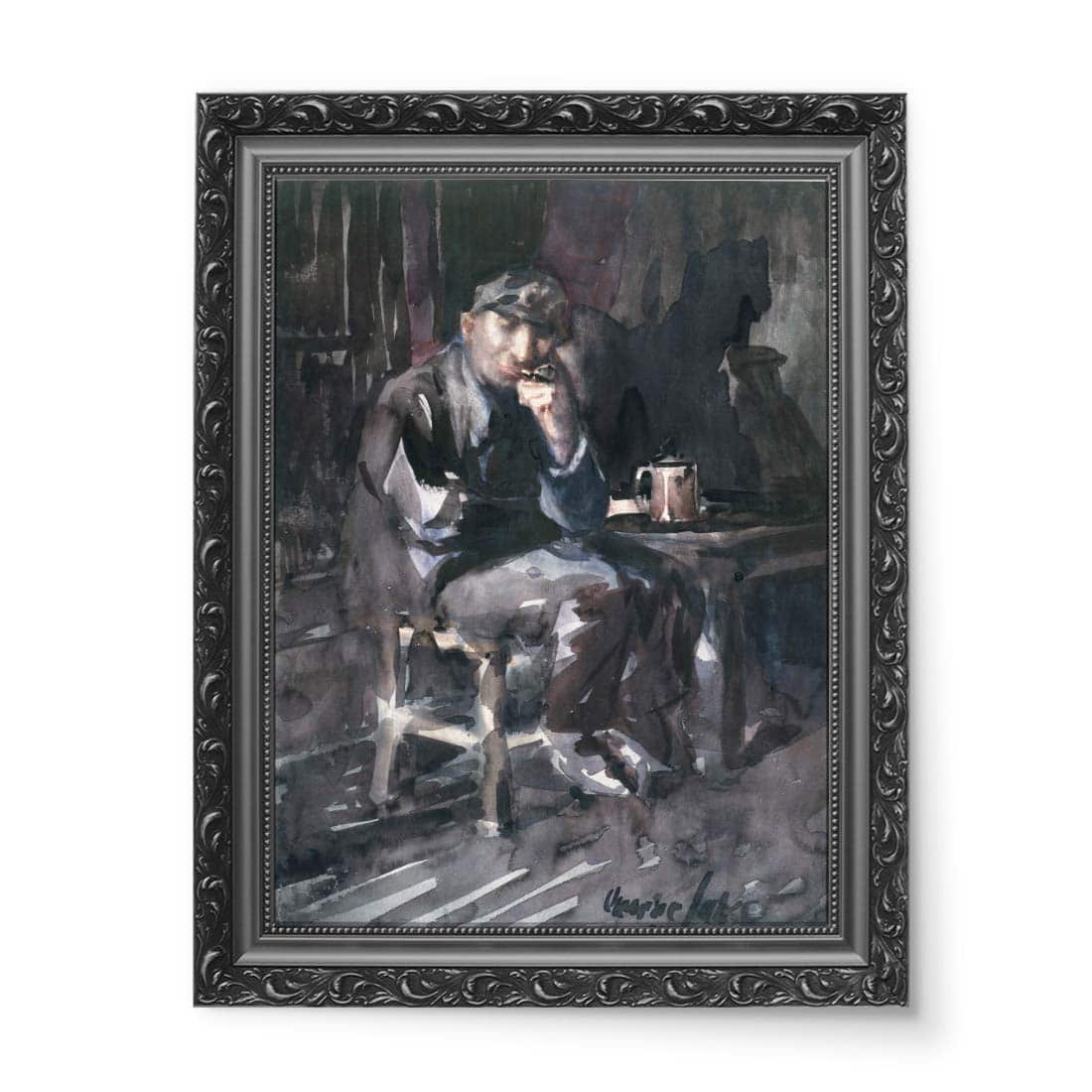 George Benjamin Luks David Parrish Wnętrze tawerny wydruk na płótnie 50x70