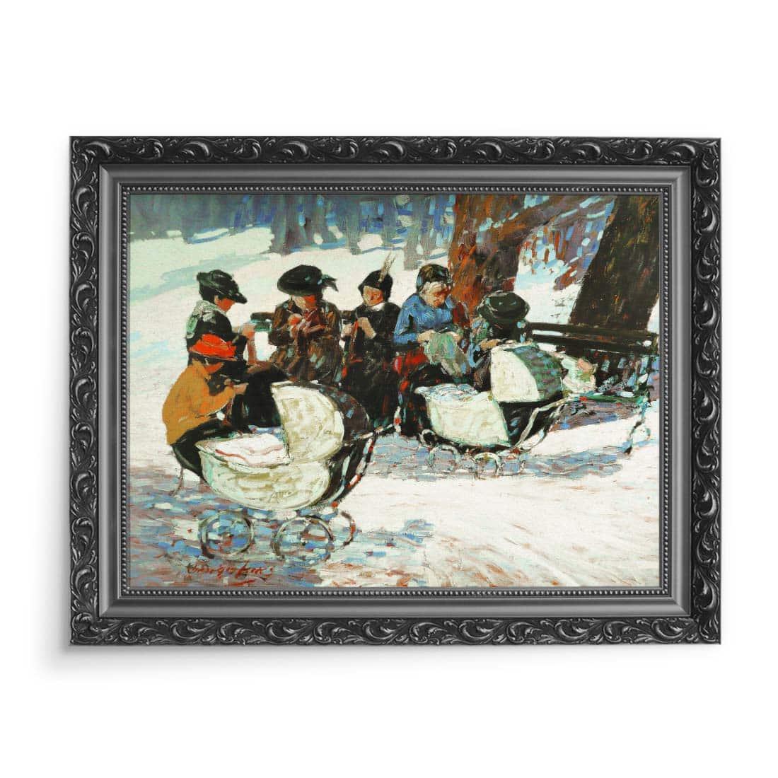 George Benjamin Luks Robótki na drutach dla żołnierzy 70x50