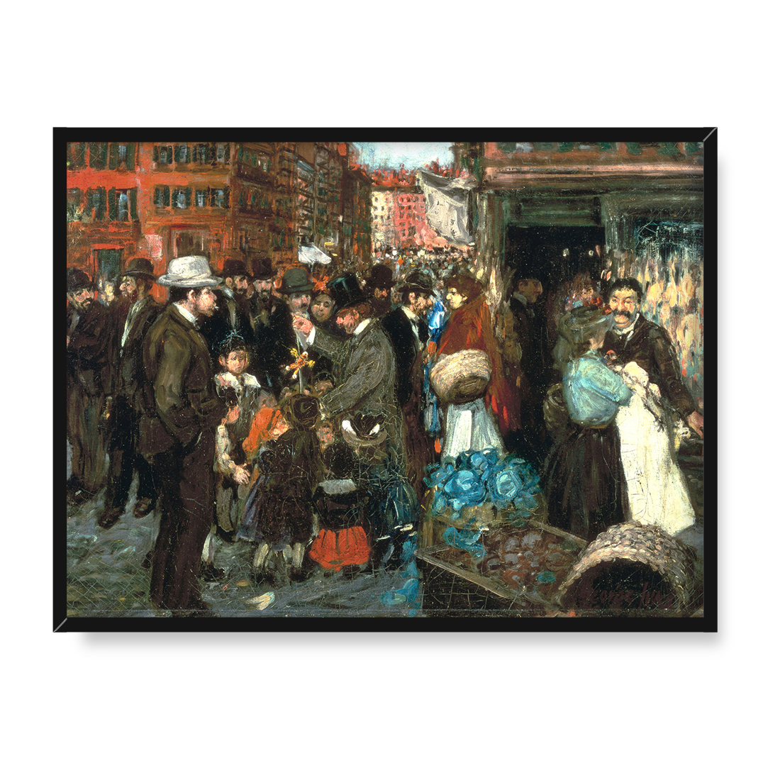 George Luks Scena uliczna 40x30 w RAMIE