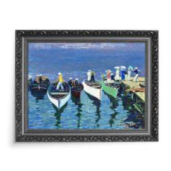 George Luks Wakacje nad rzeką Hudson 70×50