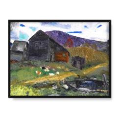 George Wesley Bellows Stara stodoła Cienista dolina 40×30