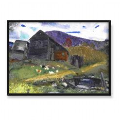 George Wesley Bellows Stara stodoła Cienista dolina 70×50