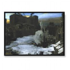 George Wesley Bellows Wykopaliska przy Pennsylvania Station 70×50