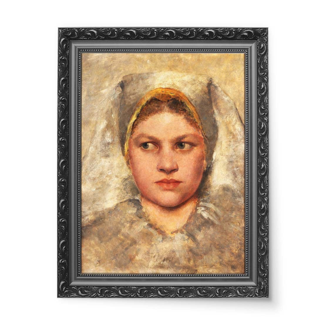 Gustav Klimt Studium głowy dziewczynki z Haná wydruk na płótnie 50x70