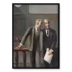 Guy Pene du Bois Dwóch mężczyzn w sądzie 50×70