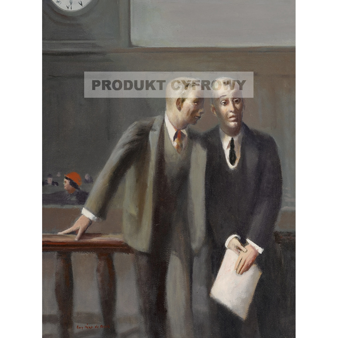 Guy Pene du Bois Dwóch mężczyzn w sądzie — produkt cyfrowy do pobrania