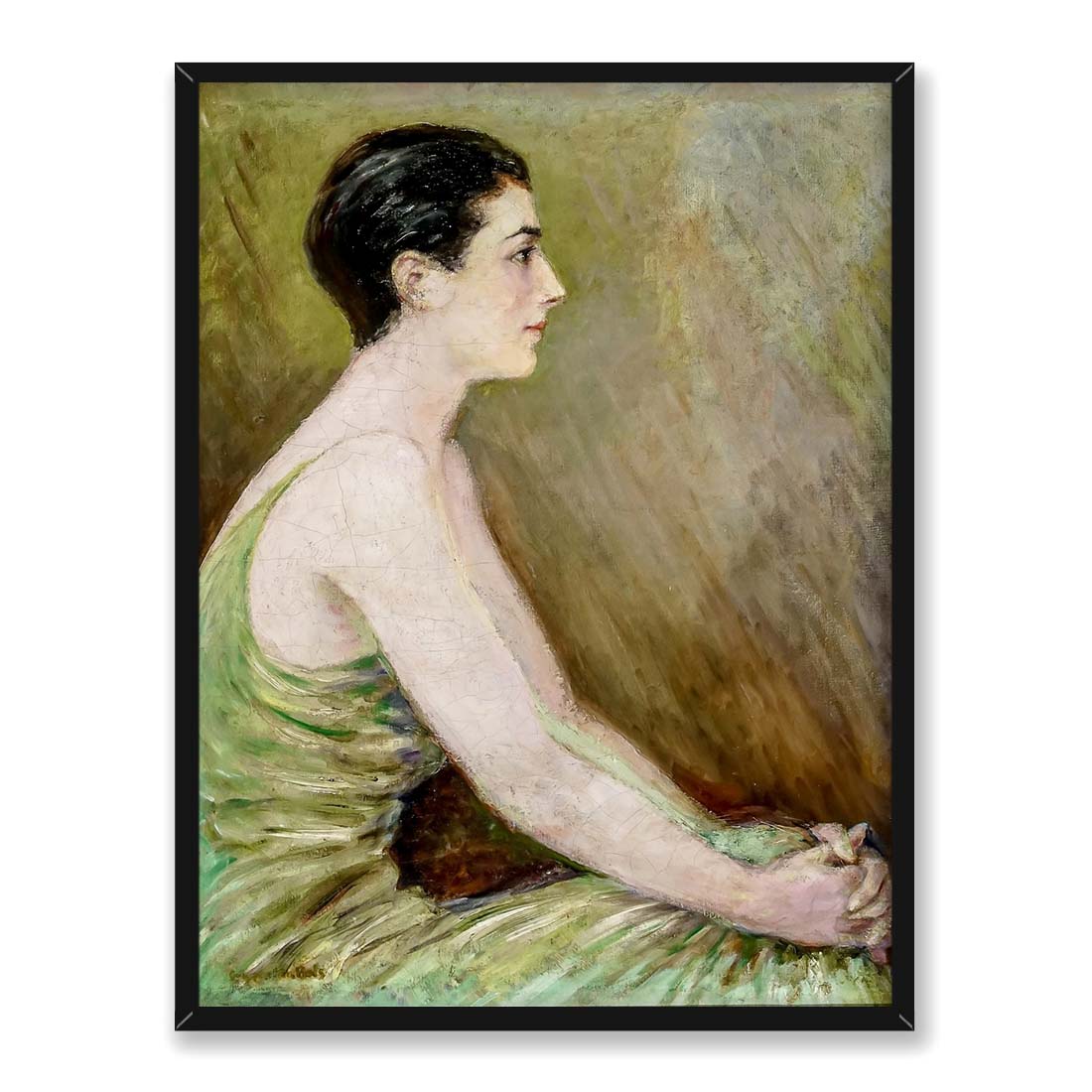 Guy Pene du Bois Kobieta w zieleni 30x40