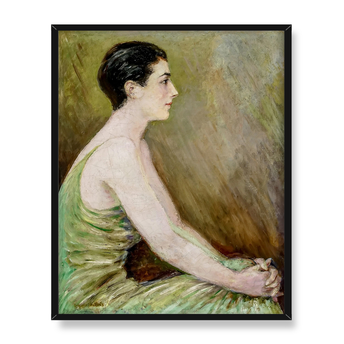 Guy Pene du Bois Kobieta w zieleni 40x50