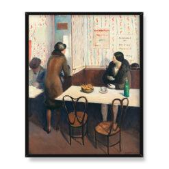 Guy Pene du Bois Poranek paryska kawiarnia 40×50