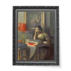 Guy Pene du Bois Siedząca kobieta wydruk na płótnie 50×70