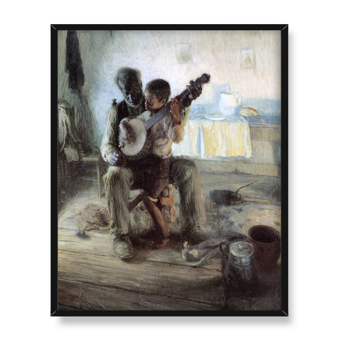 Henry Ossawa Tanner Lekcja gry na bandżo 40x50