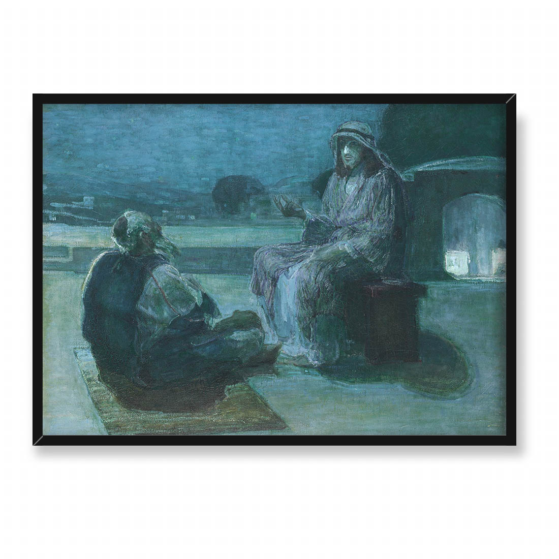 Henry Ossawa Tanner Nikodem przychodzący do Jezusa 2 70x50