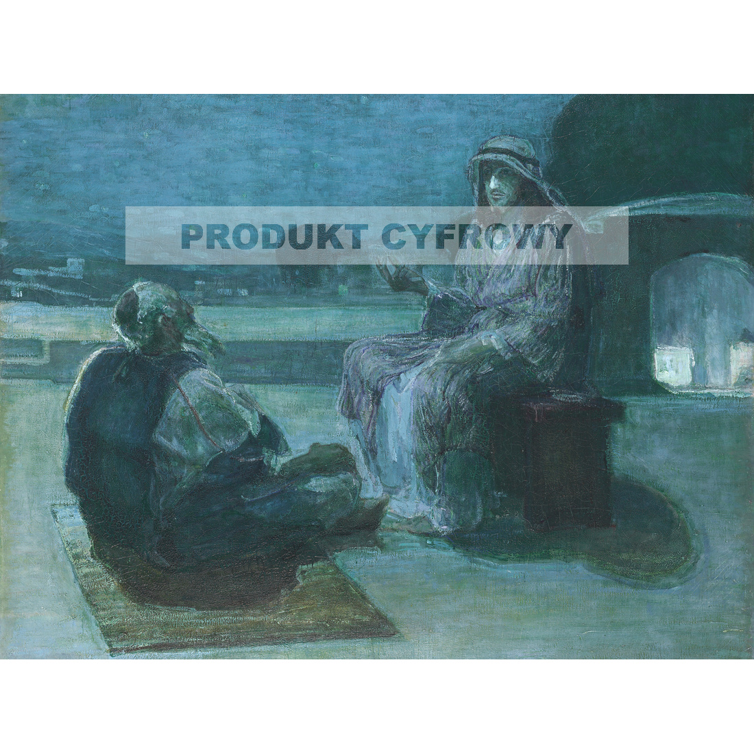 Henry Ossawa Tanner Nikodem przychodzący do Jezusa 2 — produkt cyfrowy do pobrania