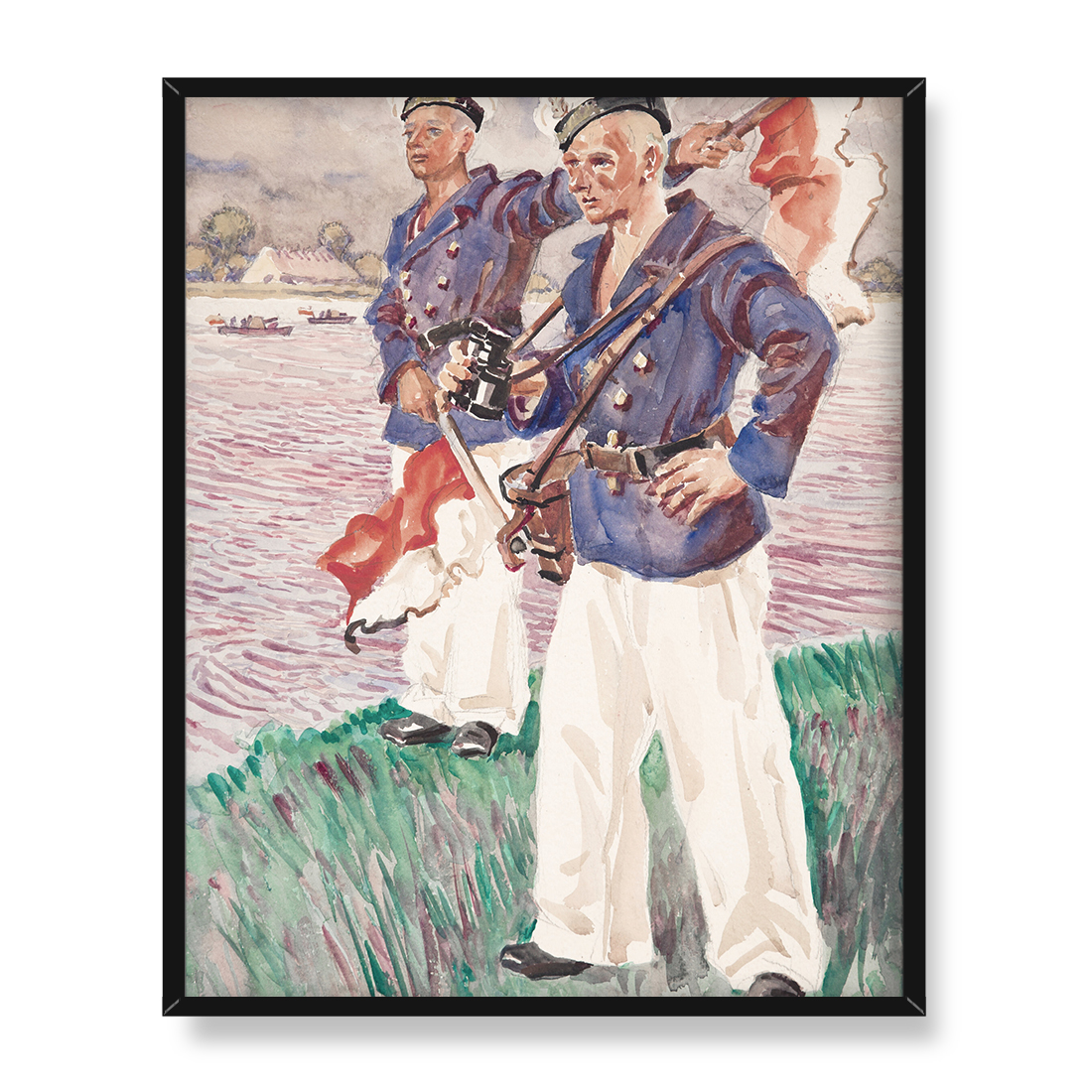 Henryk Uziemblo Flotylla Pińska 40x50 w RAMIE