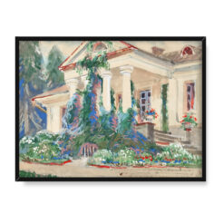 Henryk Uziemblo Pejzaż z drzewami nad wodą 40×30