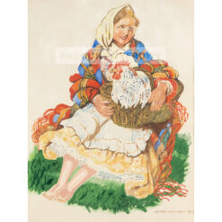 Henryk Uziembło Góralka z kogutem — produkt cyfrowy do pobrania