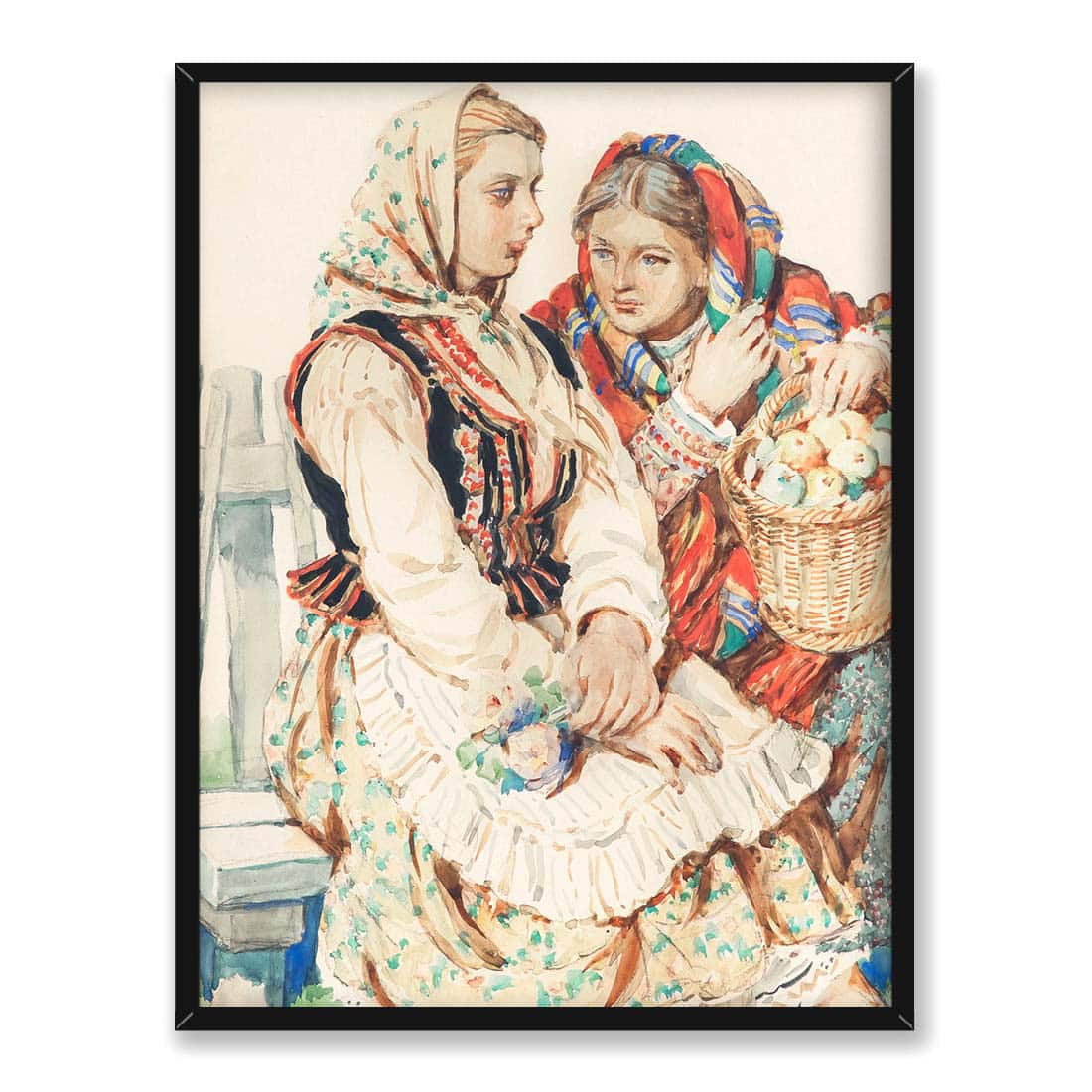 Henryk Uziembło Góralka z kogutem 30x40